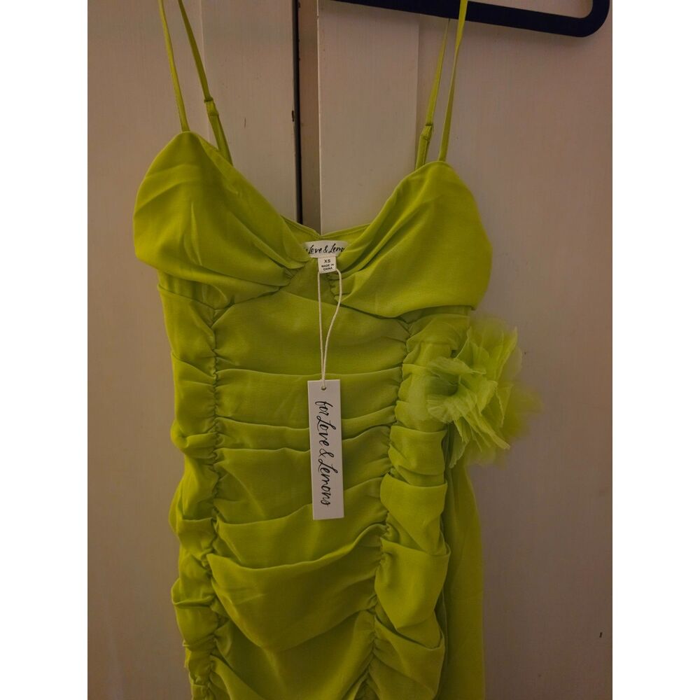 For Love & Lemons Lorlai Lime mini dress XS - Picture 3 of 3